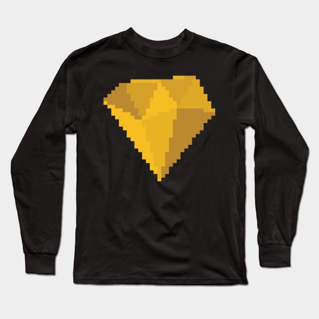 Topaz Gem Pixel Art Long Sleeve T-Shirt by christinegames